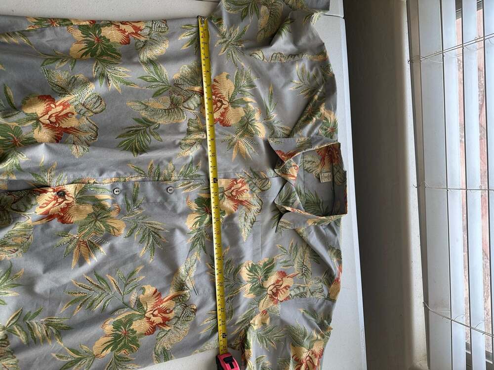 Tori Richard Hawaiian Shirt Men’s XL Blue Floral Tropical Aloha Cotton Lawn USA - Picture 6 of 10